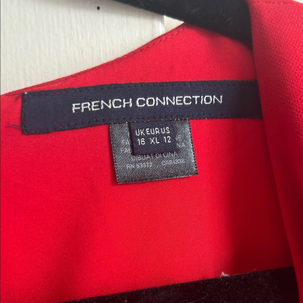 French Connection Vibrant Red Ruffle Mini Dress - Picture 2 of 2